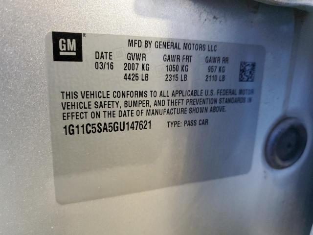 1G11C5SA5GU147621 - 2016 CHEVROLET MALIBU LIM LT 银色 照片 12