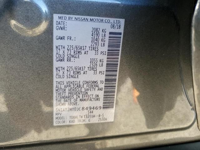 5N1AT2MT0JC849469 - 2018 NISSAN ROGUE S GRAY photo 13