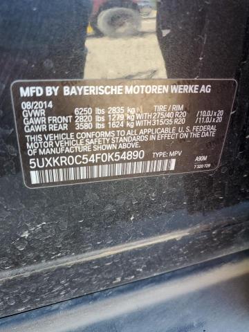 5UXKR0C54F0K54890 - 2015 BMW X5 XDRIVE35I GRAY photo 12