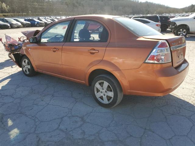 KL1TD56657B160102 - 2007 CHEVROLET AVEO BASE ORANGE photo 2