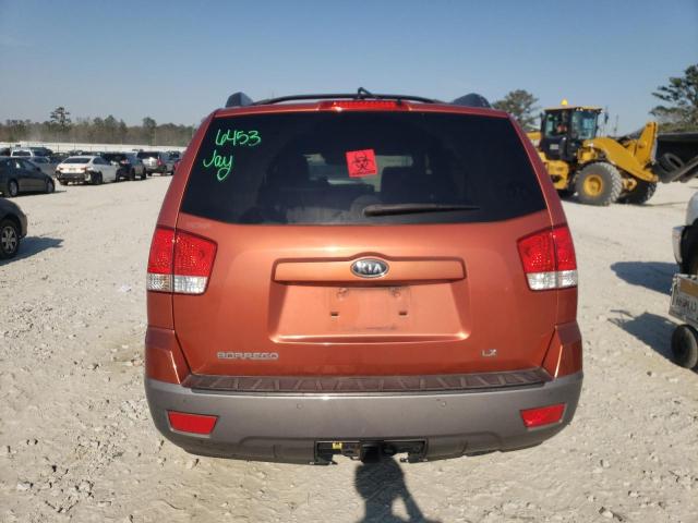 KNDJJ741895022468 - 2009 KIA BORREGO LX ORANGE photo 6