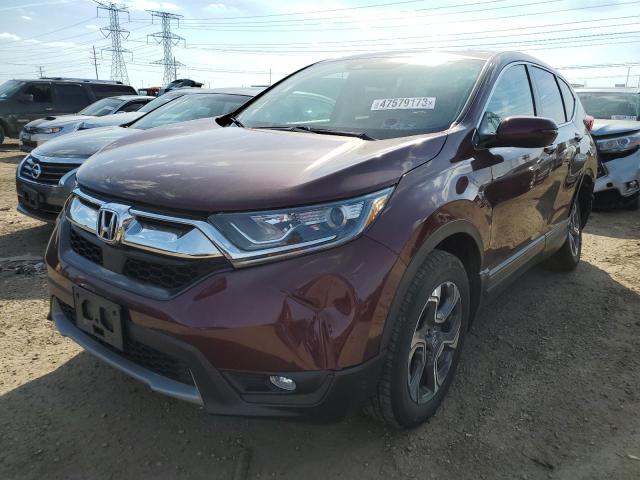 7FARW2H87JE094025 - 2018 HONDA CR-V EXL MAROON photo 1