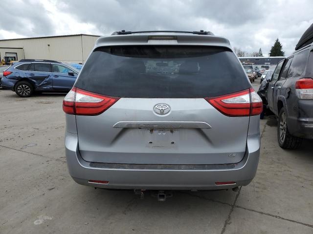 5TDKK3DC1FS583385 - 2015 TOYOTA SIENNA LE SILVER photo 6