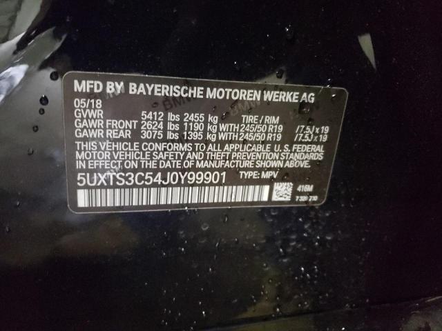 5UXTS3C54J0Y99901 - 2018 BMW X3 XDRIVEM40I BLUE photo 13