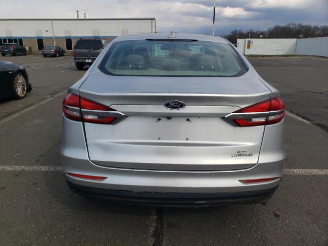 3FA6P0LU9KR204518 - 2019 FORD FUSION SE SILVER photo 6