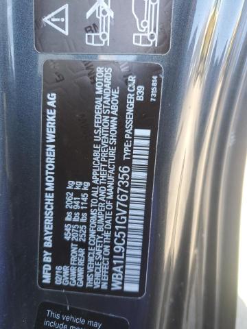 WBA1L9C51GV767356 - 2016 BMW 228 XI SULEV GRAY photo 12