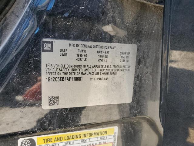 1G1ZC5EB4AF118601 - 2010 CHEVROLET MALIBU 1LT 黑色 照片 12