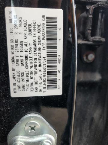 JH4CU2E69AC037394 - 2010 ACURA TSX BLACK photo 12