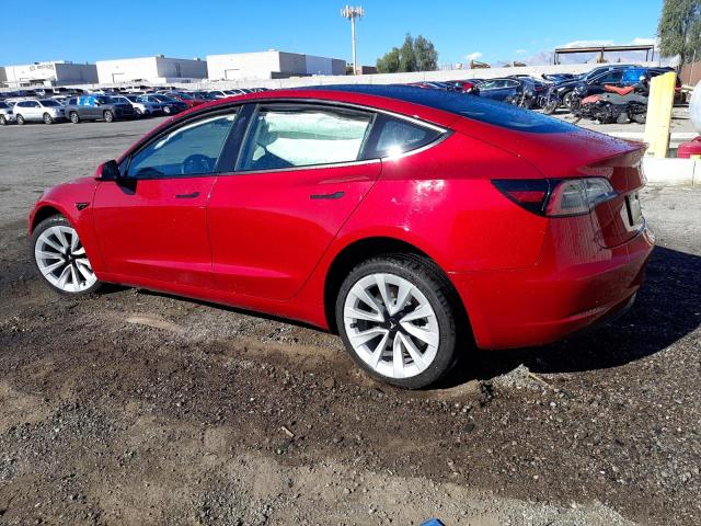 5YJ3E1EA6NF288783 - 2022 TESLA MODEL 3 RED photo 2