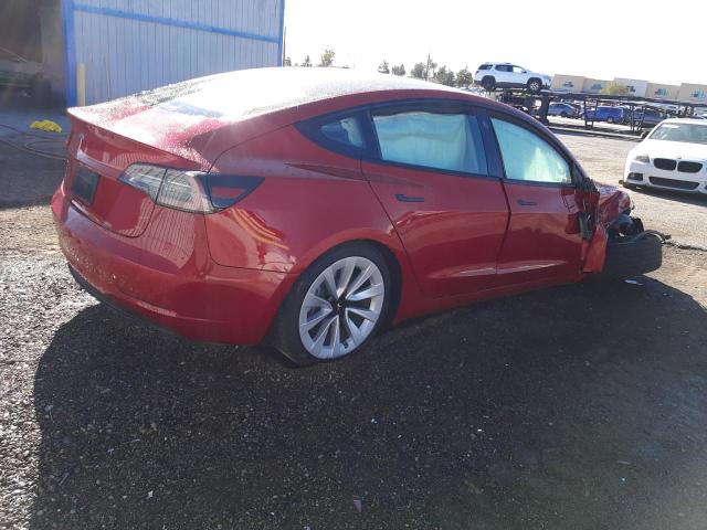 5YJ3E1EA6NF288783 - 2022 TESLA MODEL 3 RED photo 3