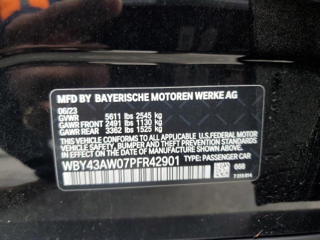 WBY43AW07PFR42901 - 2023 BMW I4 EDRIVE3 BLACK photo 12