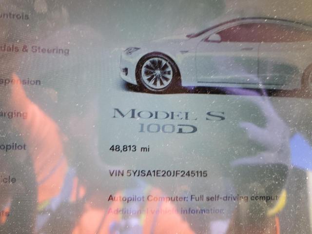 5YJSA1E20JF245115 - 2018 TESLA MODEL S Ağ foto 9