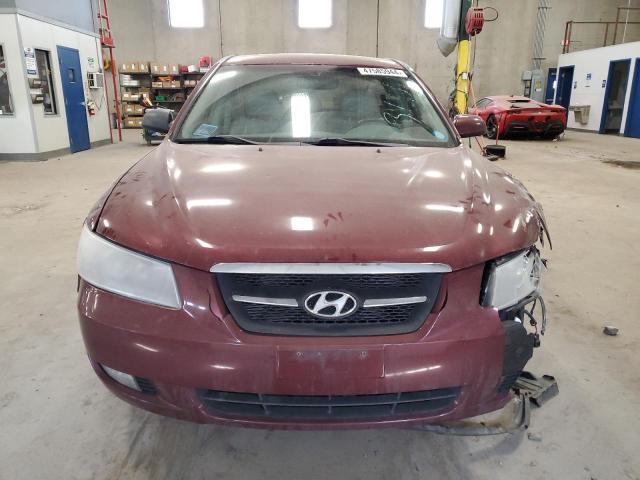 5NPEU46FX8H356256 - 2008 HYUNDAI SONATA SE MAROON photo 5