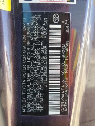 JTNJJXB08DJ023688 - 2013 TOYOTA SCION IQ PURPLE photo 13