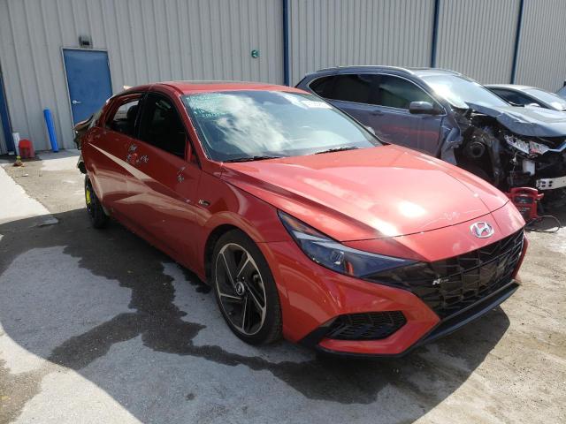 KMHLR4AF8NU237229 - 2022 HYUNDAI ELANTRA N LINE ORANGE photo 4