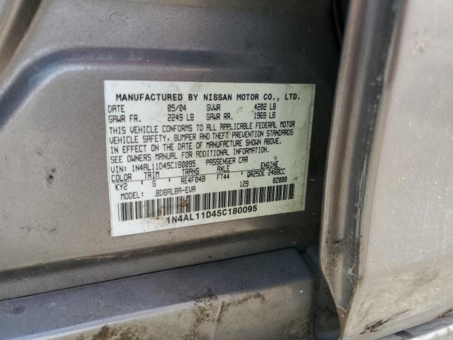 1N4AL11D45C180095 - 2005 NISSAN ALTIMA S BEIGE photo 12