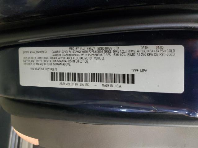 4S4BT63CX55108270 - 2005 SUBARU BAJA TURBO BLUE photo 12