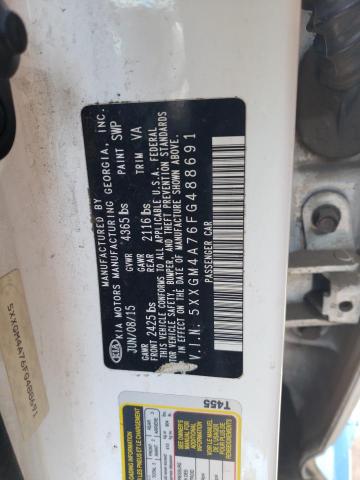 5XXGM4A76FG488691 - 2015 KIA OPTIMA LX WHITE photo 13