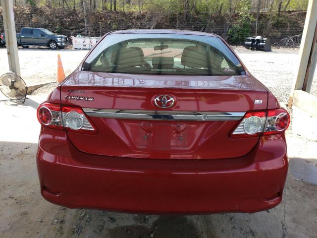 2T1BU4EE7CC914734 - 2012 TOYOTA COROLLA BASE RED photo 6