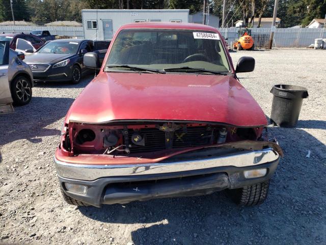 5TEWN72N74Z423189 - 2004 TOYOTA TACOMA XTRACAB RED photo 5