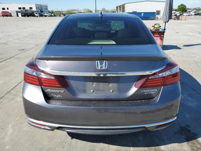 JHMCR6F75HC009179 - 2017 HONDA ACCORD TOURING HYBRID GRAY photo 6