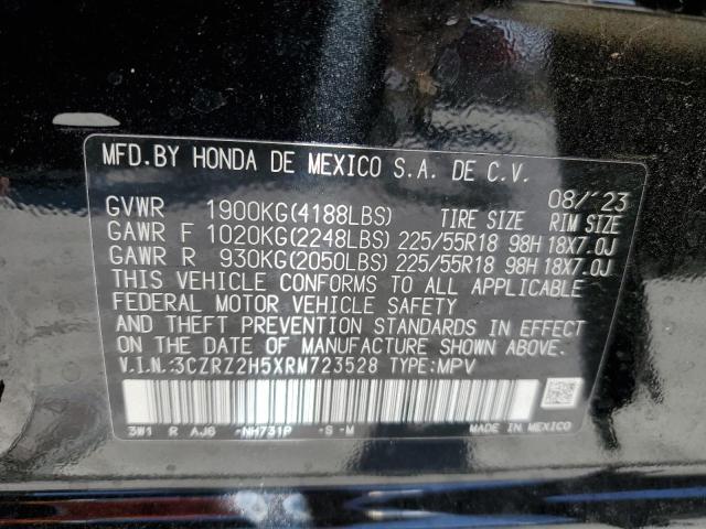 3CZRZ2H5XRM723528 - 2024 HONDA HR-V SPORT Schwarz Foto 12
