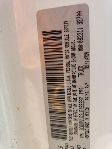 3C6URVJG3JE159997 - 2018 RAM PROMASTER 3500 HIGH თეთრი ფოტო 12