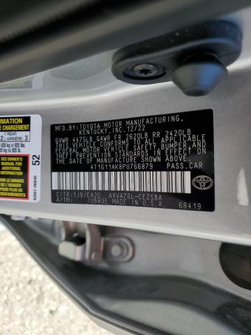 4T1G11AK8PU766879 - 2023 TOYOTA CAMRY SE NIGHT SHADE SILVER photo 12