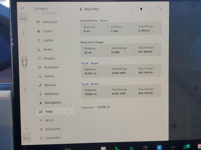 5YJSA1E52MF443239 - 2021 TESLA MODEL S შავი ფოტო 9