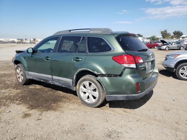 4S4BRBBC6B3339540 - 2011 SUBARU OUTBACK 2.5I PREMIUM GREEN photo 2