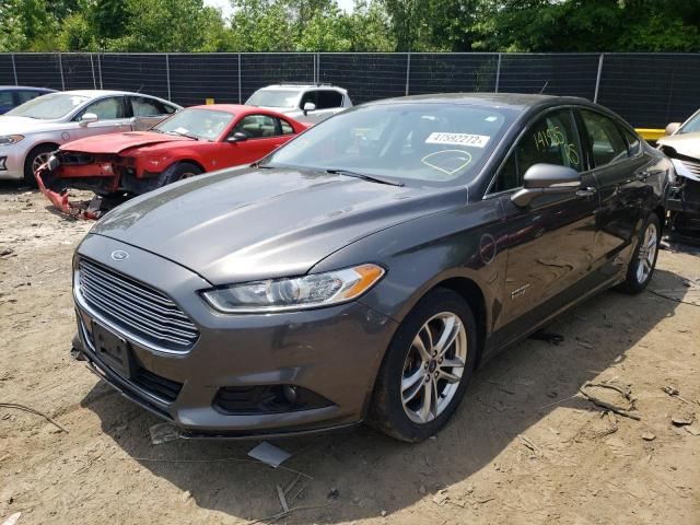 3FA6P0SU8FR197536 - 2015 FORD FUSION TITANIUM PHEV GRAY photo 2