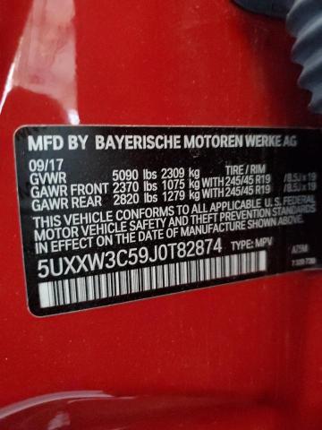 5UXXW3C59J0T82874 - 2018 BMW X4 XDRIVE28I წითელი ფოტო 12