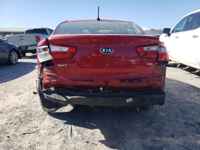 KNADM4A30F6502158 - 2015 KIA RIO LX RED photo 6