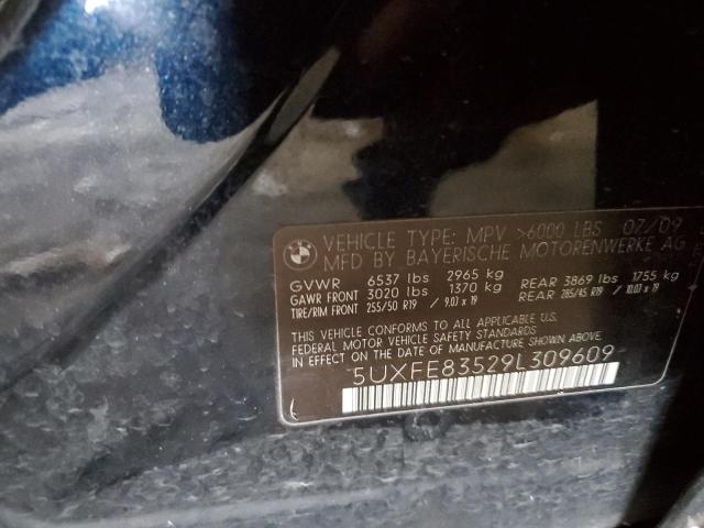 5UXFE83529L309609 - 2009 BMW X5 XDRIVE48I BLACK photo 13