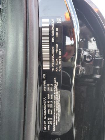 ZARFAEDNXJ7566210 - 2018 ALFA ROMEO GIULIA Q4 黑色 照片 12