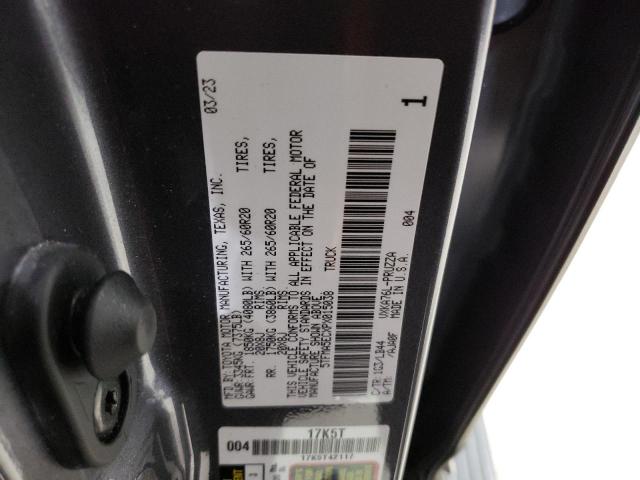 5TFMA5ECXPX015038 - 2023 TOYOTA TUNDRA CREWMAX PLATINUM 灰色 照片 12