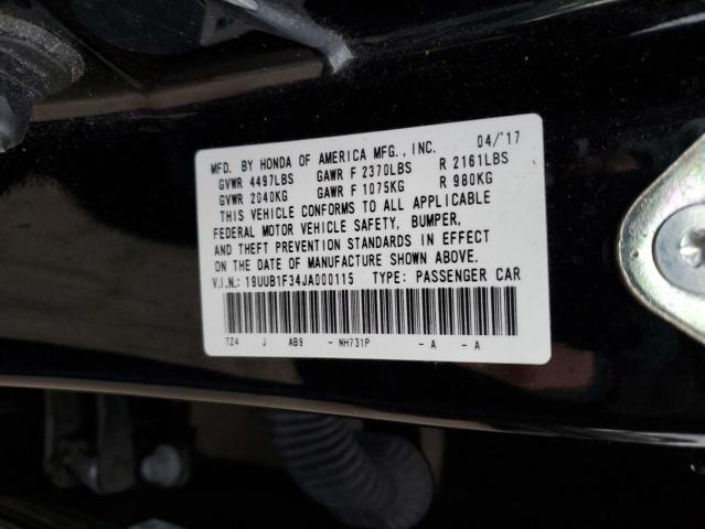 19UUB1F34JA000115 - 2018 ACURA TLX BLACK photo 13