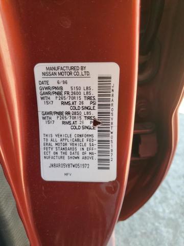 JN8AR05Y8TW051972 - 1996 NISSAN PATHFINDER LE 红色 照片 12