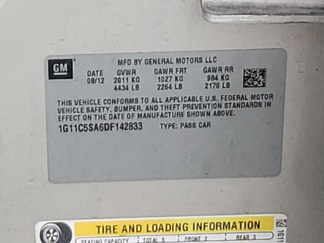1G11C5SA6DF142833 - 2013 CHEVROLET MALIBU 1LT 棕色 照片 12