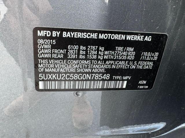 5UXKU2C58G0N78548 - 2016 BMW X6 XDRIVE35I GRAY photo 11