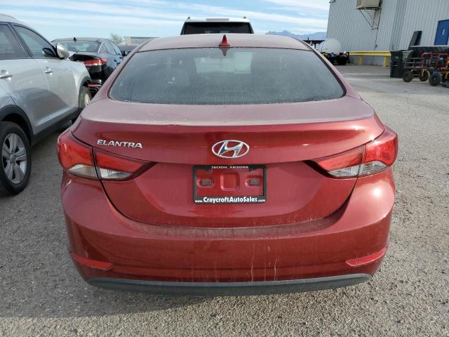 5NPDH4AE3FH639884 - 2015 HYUNDAI ELANTRA SE MAROON photo 6