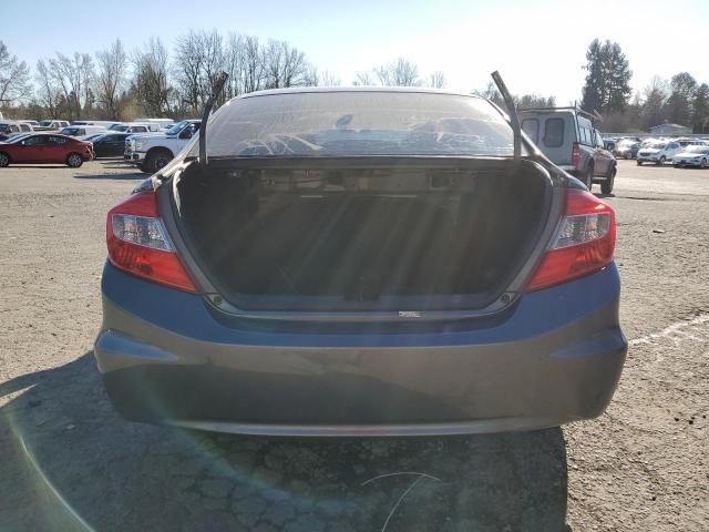 2HGFB2F51CH602796 - 2012 HONDA CIVIC LX GRAY photo 6