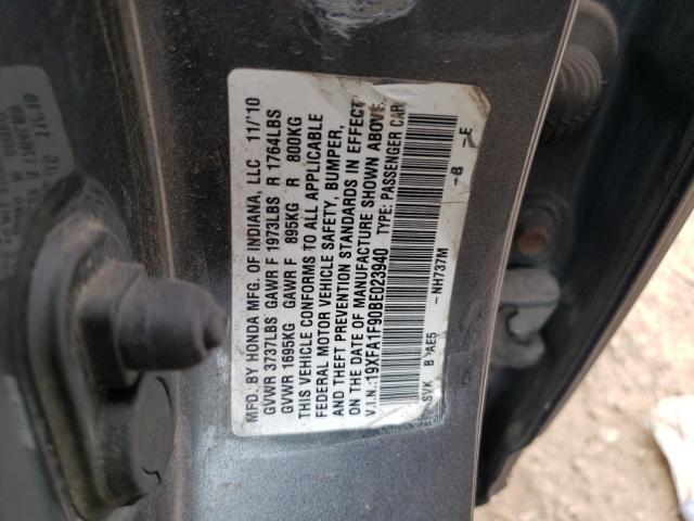 19XFA1F90BE023940 - 2011 HONDA CIVIC EXL GRAY photo 12