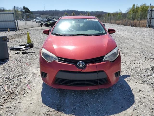 2T1BURHE6EC073615 - 2014 TOYOTA COROLLA L RED photo 5