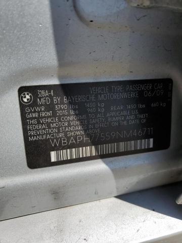 WBAPH77559NM46711 - 2009 BMW 328I I GRAY photo 12