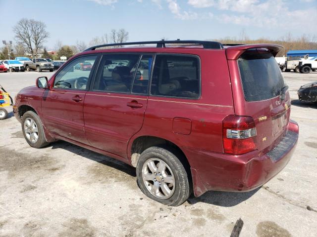 JTEDP21A140038628 - 2004 TOYOTA HIGHLANDER BASE RED photo 2