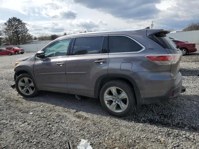 5TDDKRFH9GS339523 - 2016 TOYOTA HIGHLANDER LIMITED GRAY photo 2