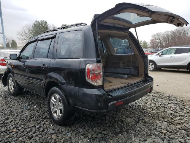 2HKYF18147H523667 - 2007 HONDA PILOT LX BLACK photo 2