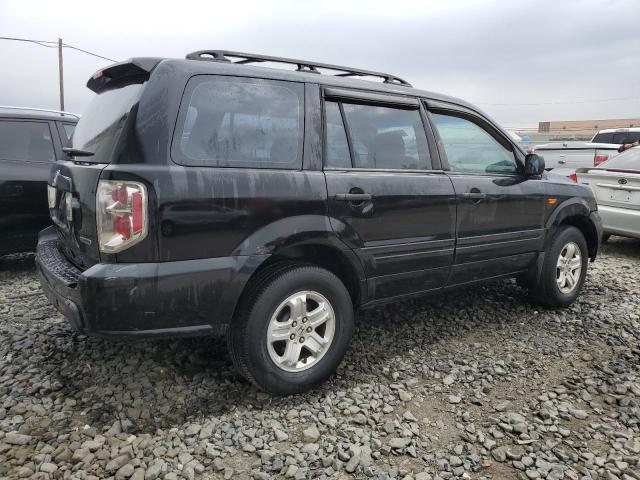 2HKYF18147H523667 - 2007 HONDA PILOT LX BLACK photo 3