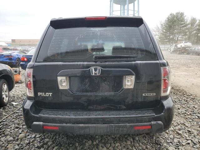 2HKYF18147H523667 - 2007 HONDA PILOT LX BLACK photo 6